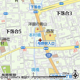 埼玉県さいたま市中央区下落合5丁目1周辺の地図