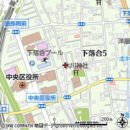 埼玉県さいたま市中央区下落合5丁目周辺の地図