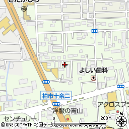 千葉県柏市十余二297-58周辺の地図
