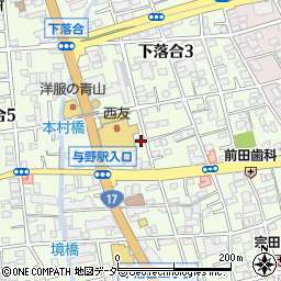 埼玉県さいたま市中央区下落合3丁目7-21周辺の地図