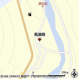 馬瀬郵便局周辺の地図