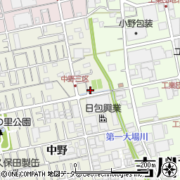 埼玉県吉川市中野280-5周辺の地図