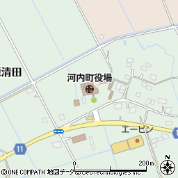 茨城県河内町（稲敷郡）周辺の地図