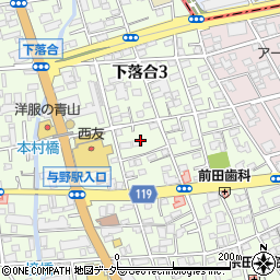 埼玉県さいたま市中央区下落合3丁目6周辺の地図