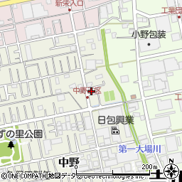 埼玉県吉川市中野281-4周辺の地図