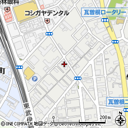 埼玉県越谷市瓦曽根1丁目周辺の地図
