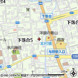 埼玉県さいたま市中央区下落合5丁目17周辺の地図