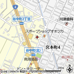 埼玉県越谷市谷中町2丁目275周辺の地図