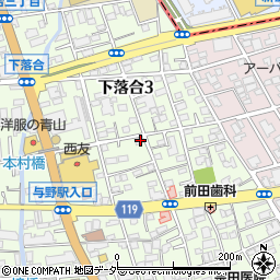 埼玉県さいたま市中央区下落合3丁目6-14周辺の地図