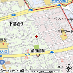 埼玉県さいたま市中央区下落合3丁目2周辺の地図