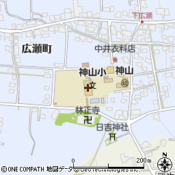 神山小学校周辺の地図