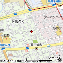 埼玉県さいたま市中央区下落合3丁目2-7周辺の地図