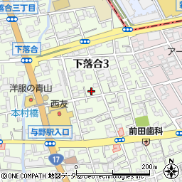 埼玉県さいたま市中央区下落合3丁目9-2周辺の地図