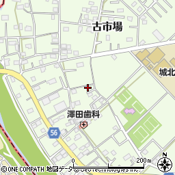 埼玉県川越市古市場378周辺の地図