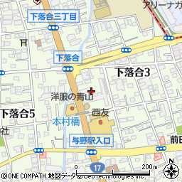 埼玉県さいたま市中央区下落合3丁目8周辺の地図