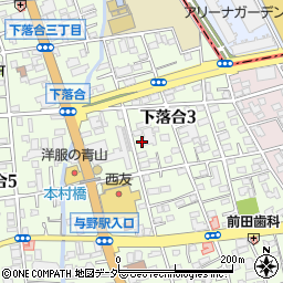 埼玉県さいたま市中央区下落合3丁目9-9周辺の地図