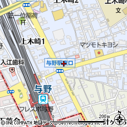 東日本銀行与野支店周辺の地図