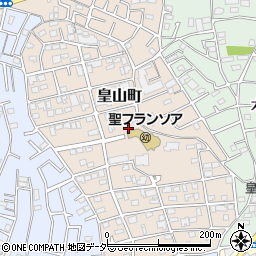 埼玉県さいたま市浦和区皇山町周辺の地図