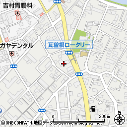 埼玉県越谷市瓦曽根1丁目14周辺の地図