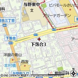 埼玉県さいたま市中央区下落合3丁目13-5周辺の地図