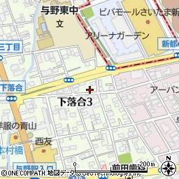 埼玉県さいたま市中央区下落合3丁目13-2周辺の地図