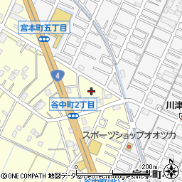 埼玉県越谷市谷中町2丁目385周辺の地図