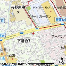 埼玉県さいたま市中央区下落合3丁目12周辺の地図