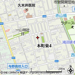 埼玉県さいたま市中央区本町東周辺の地図