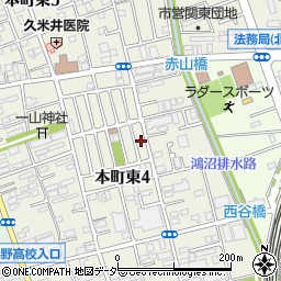 埼玉県さいたま市中央区本町東4丁目16周辺の地図