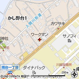 ワークマン川越大袋新田店周辺の地図