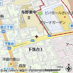 埼玉県さいたま市中央区下落合3丁目13周辺の地図
