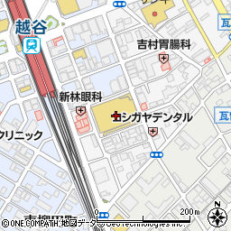 肉処大久保　アルコ越谷店周辺の地図