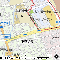 埼玉県さいたま市中央区下落合3丁目13-8周辺の地図