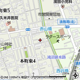 埼玉県さいたま市中央区本町東4丁目19-4周辺の地図