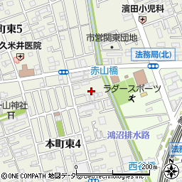 埼玉県さいたま市中央区本町東4丁目19周辺の地図