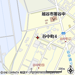 埼玉県越谷市谷中町4丁目187周辺の地図