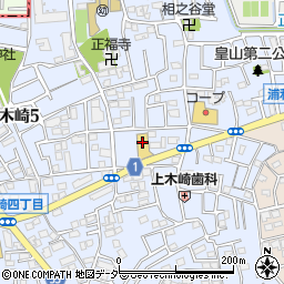 ウエルシア薬局浦和上木崎店周辺の地図