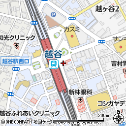 松屋 越谷駅前店周辺の地図