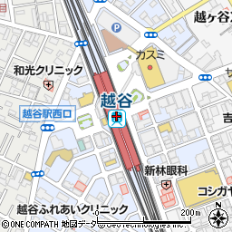 埼玉県越谷市周辺の地図
