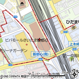 リパークさいたま新都心郵便局駐車場周辺の地図