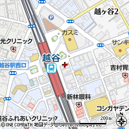 日高屋 越谷駅前店周辺の地図