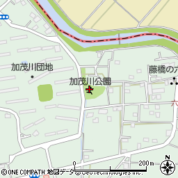 加茂川公園トイレ周辺の地図