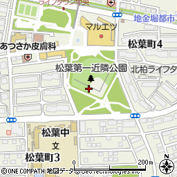 千葉県柏市松葉町周辺の地図