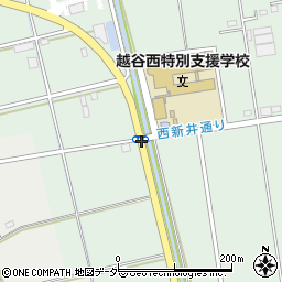 越谷西特別支援学校前周辺の地図