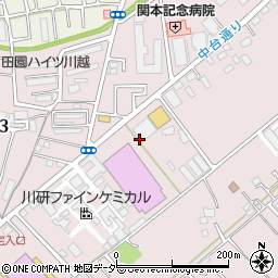 埼玉県川越市中台周辺の地図