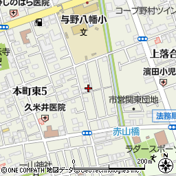 埼玉県さいたま市中央区本町東5丁目20-14周辺の地図