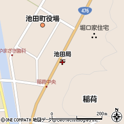 池田郵便局周辺の地図