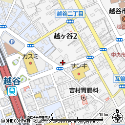 埼玉りそな銀行越谷支店 ＡＴＭ周辺の地図