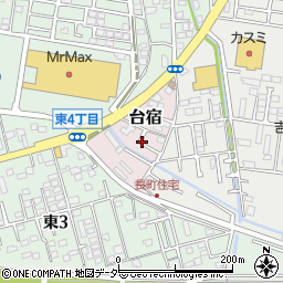 茨城県取手市台宿周辺の地図