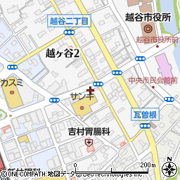 太郎焼本舗越谷駅前大通り店周辺の地図